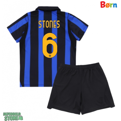 Inter Milan John Stones #6 Replika Babytøj Hjemmebanesæt Børn 2026-27 Kortærmet (+ Korte bukser)